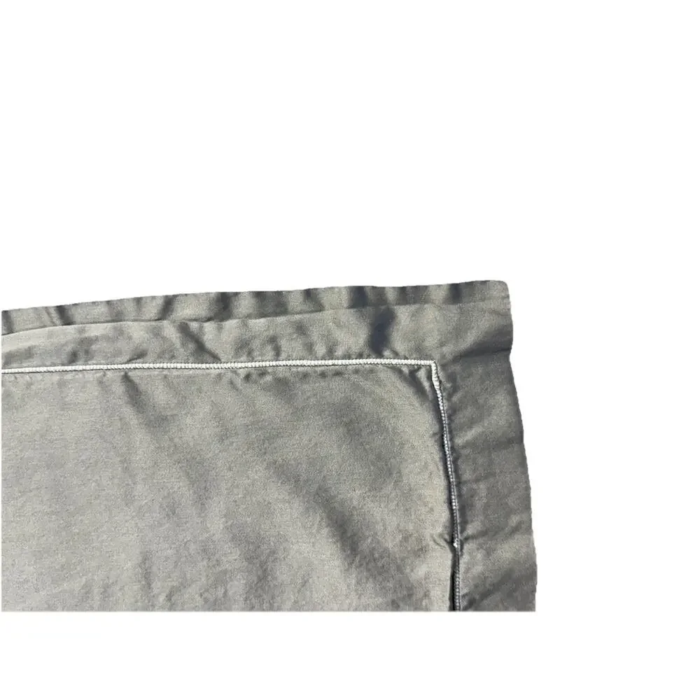 Pair Restoration Hardware Shams Pillowcases Cotton Green Gray Brown King Size 2
